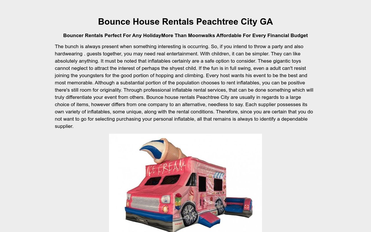 Bounce House Rentals Peachtree City GA